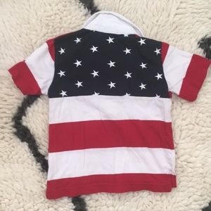 ELand kids American flag polo shirt